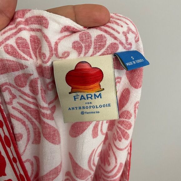 Anthropologie Farm Rio Carmina Linen Blend Wide leg Jumpsuit - Picture 3 of 5